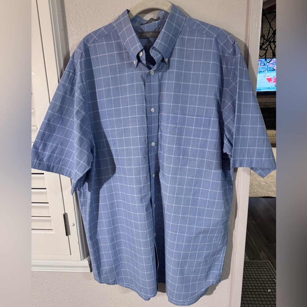 Daniel Cremieux Blue Windowpane Casual Shirt